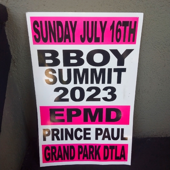 Concert Placard-"B Boy Summit" EPMD & Prince Paul - Picture 1 of 4